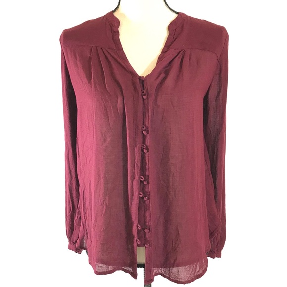 Lucky Brand Tops - Lucky Brand Sheer L/S Top